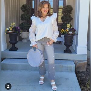 White blouse with beautiful detail